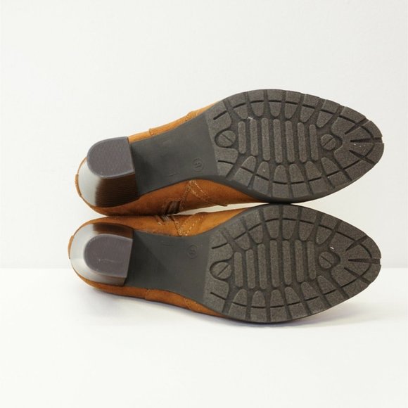 Rialto Womens Shoes Sonny High Heel Ankle Boot Bootie Walnut Faux Suede 8 M - Picture 6 of 8